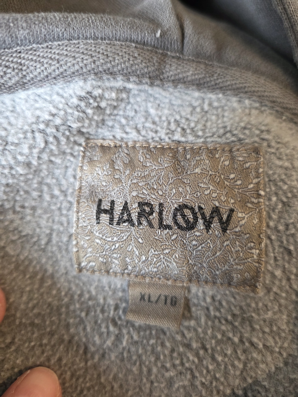Harlow Washed Charcoal Cropped Hoodie - Picture 3 of 3